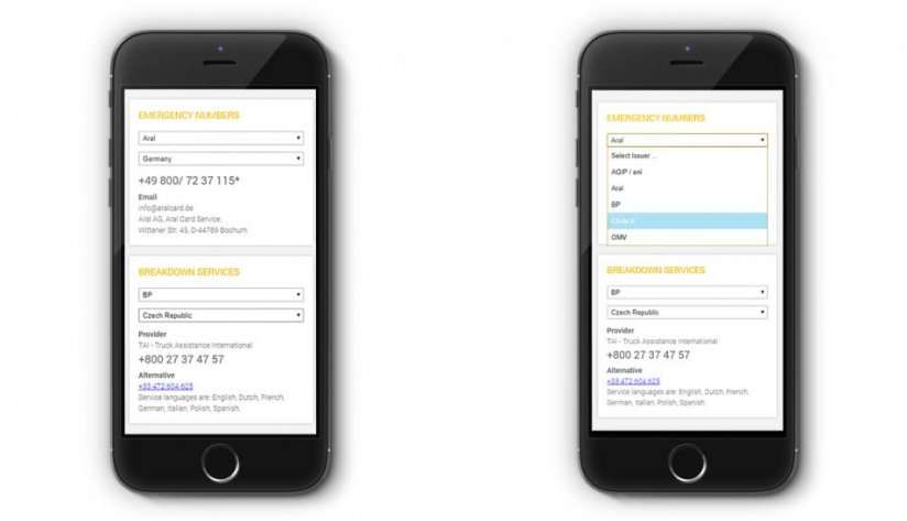 Notfall- und Pannenservice-Funktionen für mobile Geräte